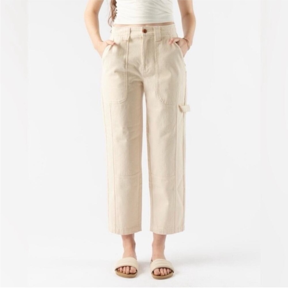 Alex Mill Cream Cotton Utility Cargo Pants